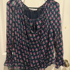DvF Silk Floral Print Women's Top